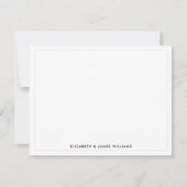 Modern minimalistisch paar notitiekaartje (Voorkant)