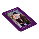 Modern minimalistisch Paars sparen de Datum Magneet (Rechterzijde)