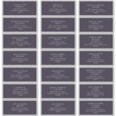 Modern minimalistisch | Paarse gastAdresetiketten Sticker (Voorkant)