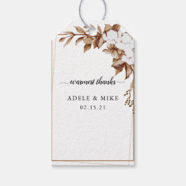 Modern Minimalistisch Pampas Gras Boeket Bruiloft Cadeaulabel