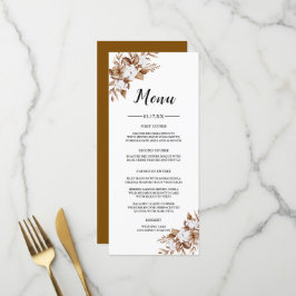 Modern Minimalistisch Pampas Gras Boeket Bruiloft Menu