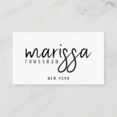 Modern minimalistisch penseelscript visitekaartje (Voorkant)