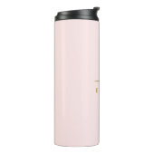Modern Minimalistisch Pink Aangepast Thermosbeker (Gedraaid links)