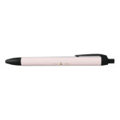 Modern Minimalistisch Pink Aangepast Zwarte Inkt Pen (Bovenkant)