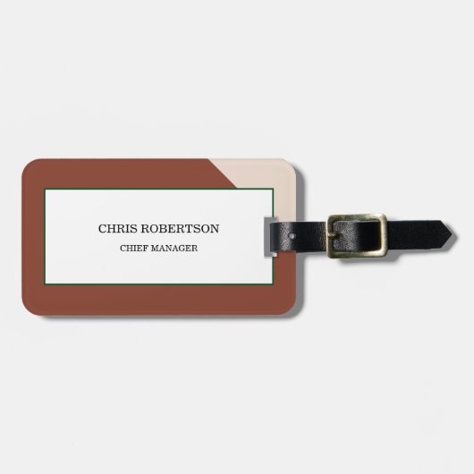 Modern minimalistisch plein bagagelabel (Voorkant horizontaal)