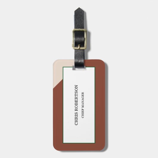 Modern minimalistisch plein bagagelabel (Voorkant verticaal)