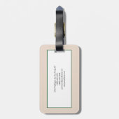 Modern minimalistisch plein bagagelabel (Achterkant verticaal)