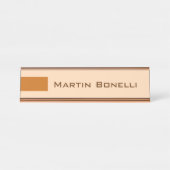 Modern minimalistisch plein bureau naambordje (Voorkant)