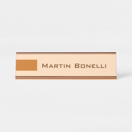 Modern minimalistisch plein bureau naambordje (Voorkant)