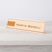 Modern minimalistisch plein bureau naambordje (Voorkant)