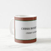 Modern minimalistisch plein koffiemok (Voorkant links)