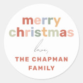 Modern minimalistisch plezier & kleurrijke vrolijk ronde sticker (Voorkant)