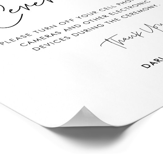 Modern minimalistisch poster voor niet-aangesloten (Hoek)