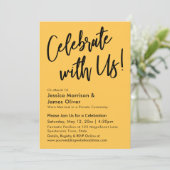 Modern minimalistisch prijsfeest met ons! kaart (Staand voorkant)