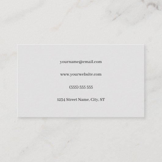 Modern minimalistisch procureur-generaal visitekaartje (Achterkant)