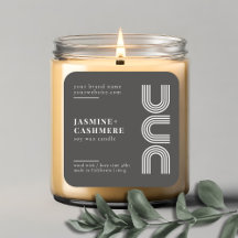 Modern minimalistisch product verpakking kaarsetik