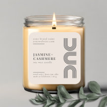 Modern minimalistisch product verpakking kaarsetik