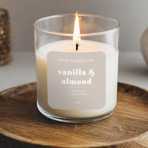 Modern minimalistisch productlabel vierkante sticker