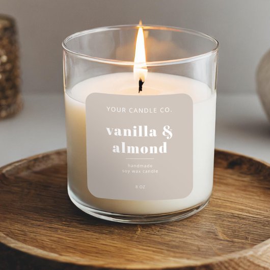 Modern minimalistisch productlabel vierkante sticker