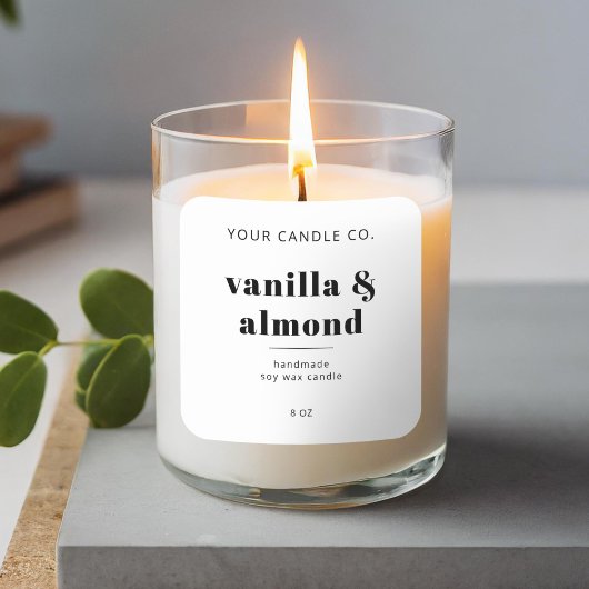 Modern minimalistisch productlabel vierkante sticker