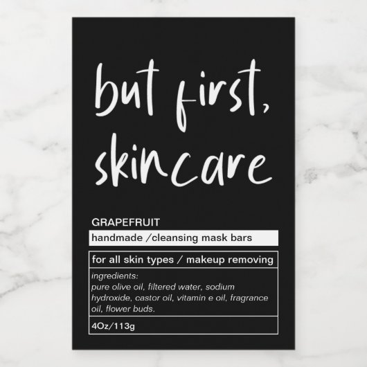 Modern minimalistisch productlabel voedselcontainer etiket (Enkel label)