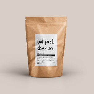 Modern minimalistisch productlabel voedselcontainer etiket