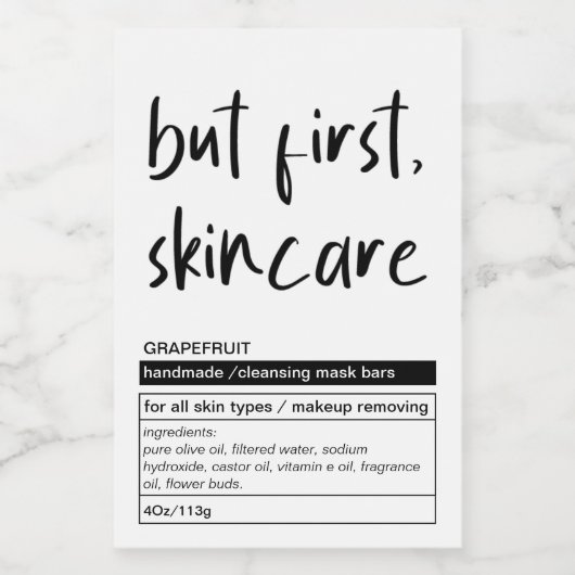 Modern minimalistisch productlabel voedselcontainer etiket (Enkel label)