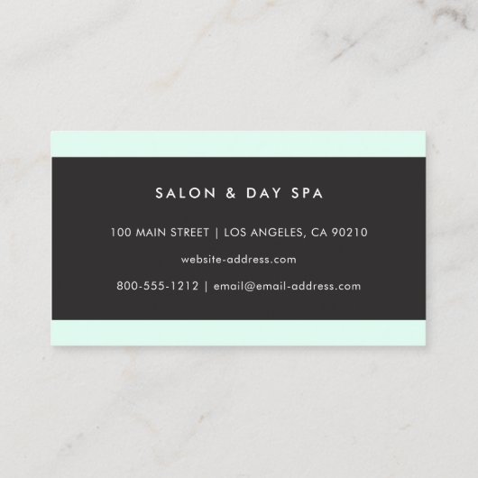 Modern minimalistisch Professional Black, wit groe Visitekaartje (Achterkant)