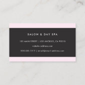 Modern minimalistisch Professional Black, wit roze Visitekaartje (Achterkant)