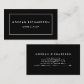Modern minimalistisch Professional Elegant White B Visitekaartje (Voorkant / Achterkant)