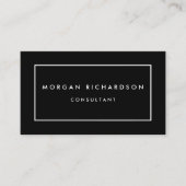 Modern minimalistisch Professional Elegant White B Visitekaartje (Voorkant)