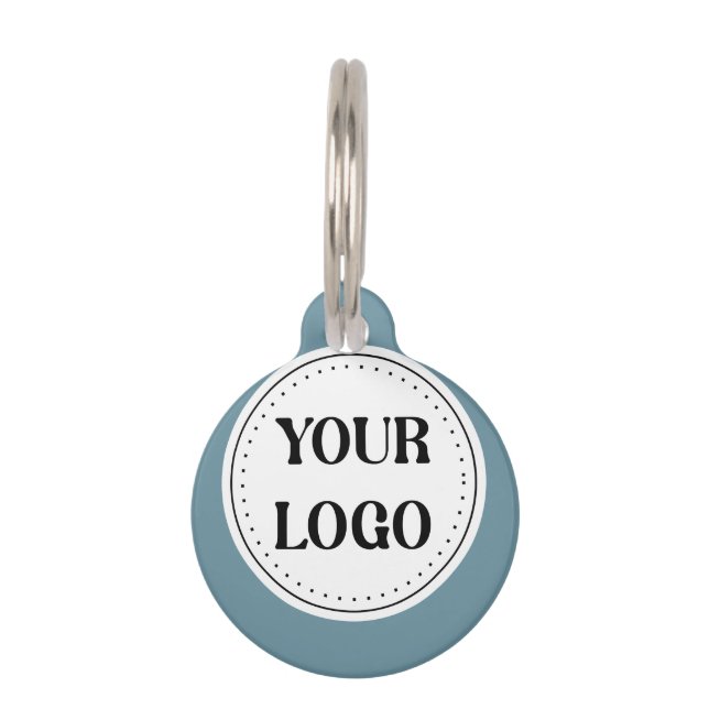 Modern minimalistisch Professional zwart Huisdierpenning (Voorkant)