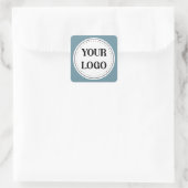 Modern minimalistisch Professional zwart Vierkante Sticker (Tas)