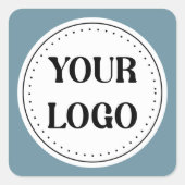 Modern minimalistisch Professional zwart Vierkante Sticker (Voorkant)