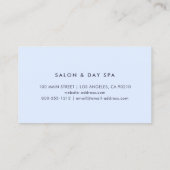 Modern minimalistisch professioneel blauw linnen e visitekaartje (Achterkant)