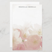 Modern Minimalistisch Professioneel Bloemontwerp Briefpapier (Voorkant / Achterkant)