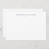 Modern minimalistisch professioneel denim Blue Notitiekaartje (Voorkant / Achterkant)