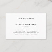 Modern minimalistisch professioneel design elegant visitekaartje (Achterkant)