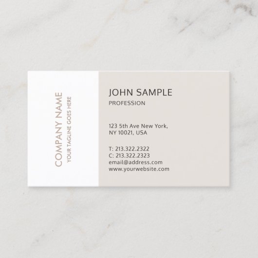 Modern minimalistisch professioneel design elegant visitekaartje (Voorkant)