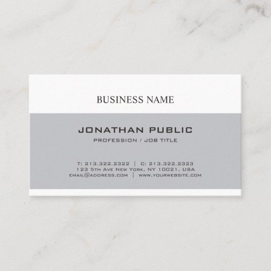 Modern minimalistisch professioneel design visitekaartje (Voorkant)