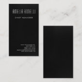 Modern minimalistisch professioneel donkergrijs el visitekaartje (Voorkant / Achterkant)