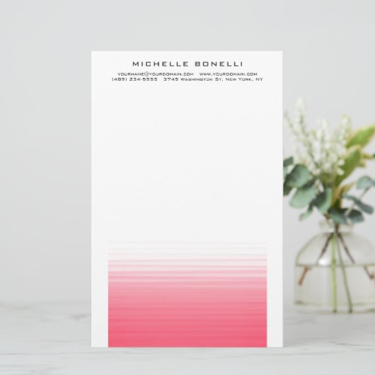 Modern Minimalistisch Professioneel Eenvoudig Briefpapier (Staand voorkant)