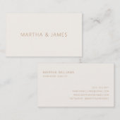 Modern minimalistisch professioneel elegant ivoorg visitekaartje (Voorkant / Achterkant)