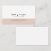 Modern minimalistisch professioneel elegant ontwer visitekaartje (Voorkant / Achterkant)