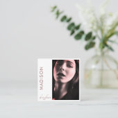 Modern minimalistisch professioneel foto Visitekaa Vierkante Visitekaartje (Staand voorkant)