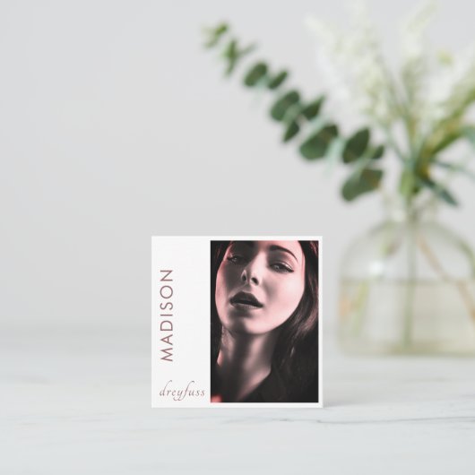 Modern minimalistisch professioneel foto Visitekaa Vierkante Visitekaartje (Staand voorkant)