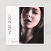 Modern minimalistisch professioneel foto Visitekaa Vierkante Visitekaartje (Voorkant)