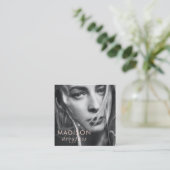 Modern minimalistisch professioneel foto Visitekaa Vierkante Visitekaartje (Staand voorkant)