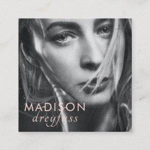 Modern minimalistisch professioneel foto Visitekaa Vierkante Visitekaartje