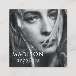 Modern minimalistisch professioneel foto Visitekaa Vierkante Visitekaartje